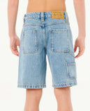 Rip Curl Boys Hyped Up Denim Walkshort - Washed Blue