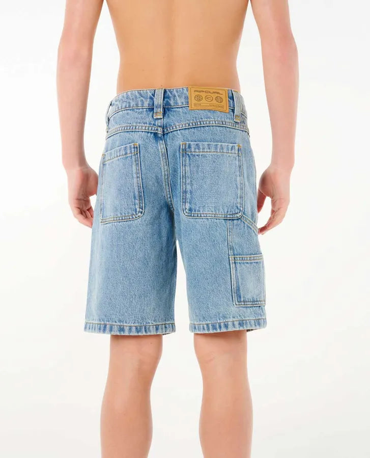 Rip Curl Boys Hyped Up Denim Walkshort - Washed Blue