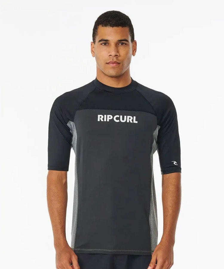 Rip Curl Drive UPF S/S Rashie - Black