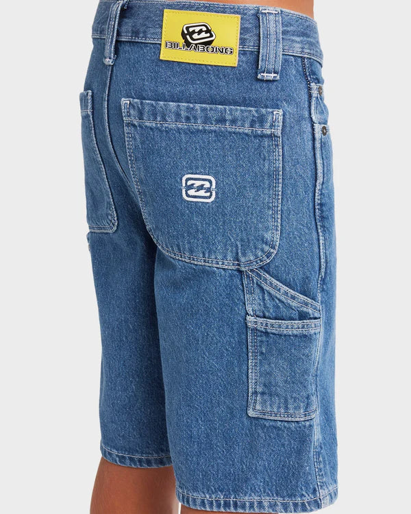 Billabong Boys Bad Dog Denim Short - Ocean Wash