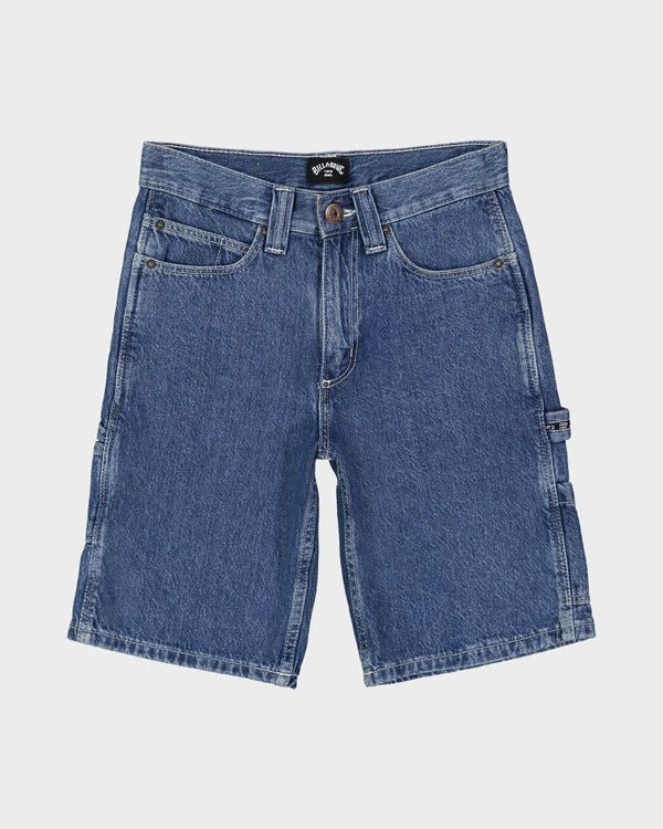 Billabong Groms Bad Dog Denim Short - Ocean Wash