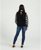 Zafina Ylona Top - Black Check