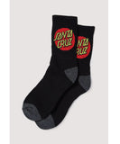 Santa Cruz Youth Classic Dot 4 Pack Socks 23 - Black