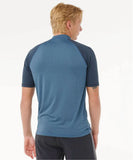 Rip Curl Shock UPF S/S Rashie - Navy Marle