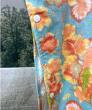 Roxy Girls Stay Magical Printed Hooded  Towel - Cerulean Reef Flowers