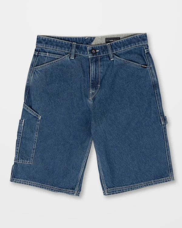 Volcom Labored Denim Utility Short - Indigo Ridge Wash