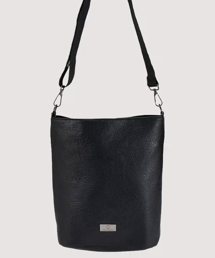 Volcom Strapped PU Shoulder Bag - Black
