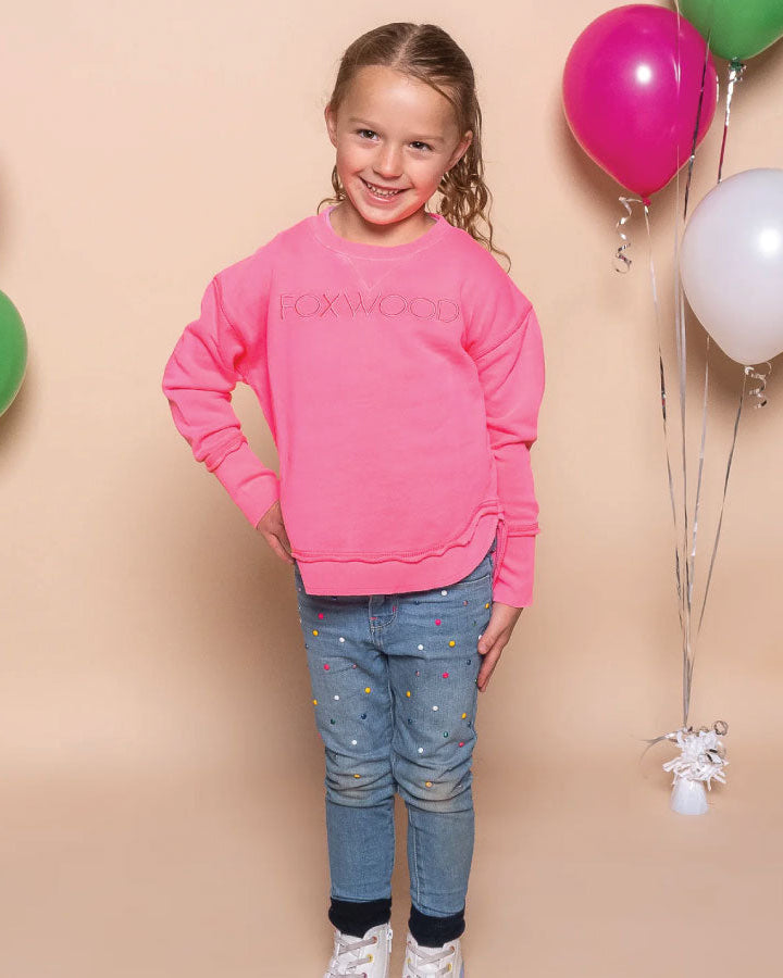 Foxwood Kids Simplified Crew - Neon Rose