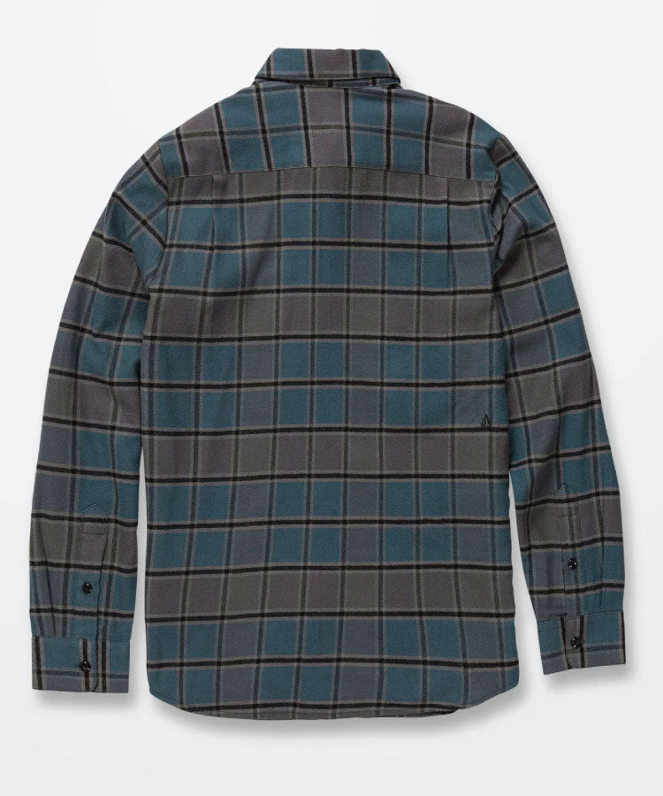 Volcom Caden Plaid Mens Shirt - Marina Blue