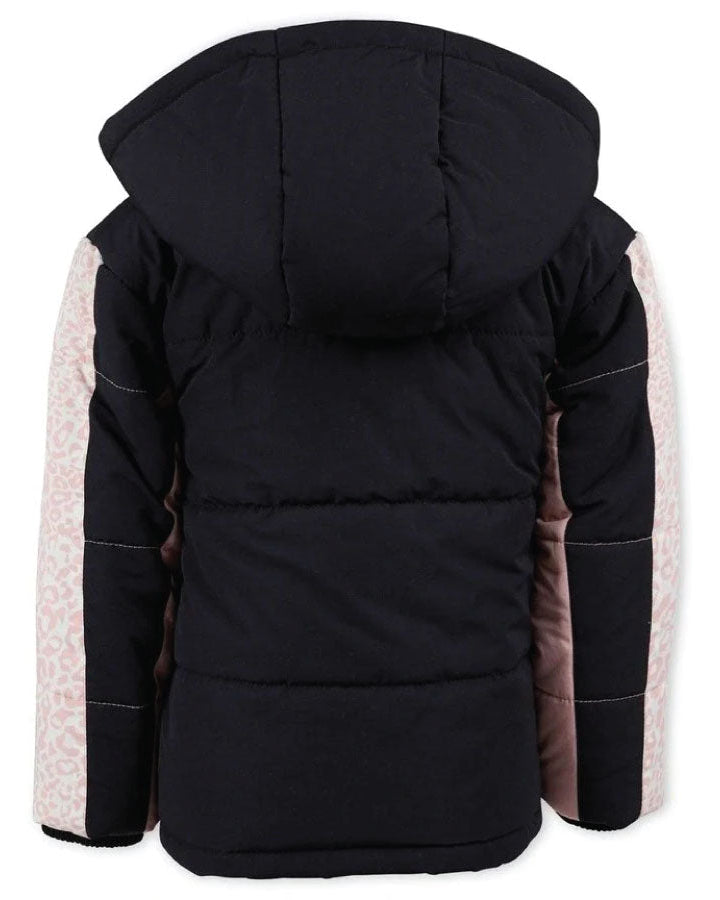Eve Girl Base Panelled Puffer - Multicoloured