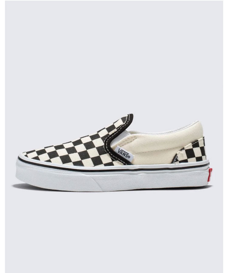 Vans Kids Checkered Classic Slip-on Black/White Shoes