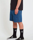 Volcom Billow Denim Shorts - Oliver Mid Blue