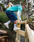 Volcom Billow Denim Shorts - Oliver Mid Blue