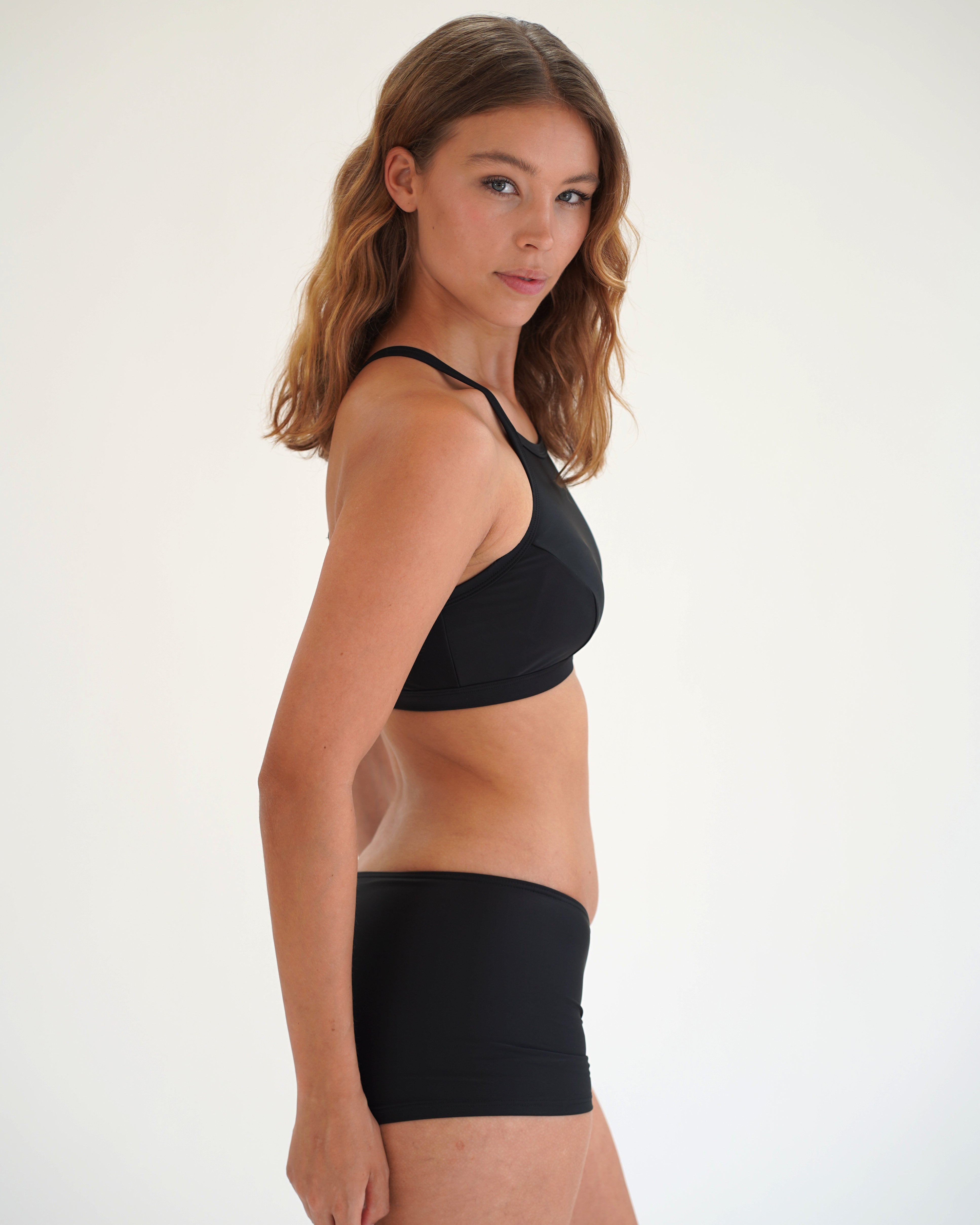 Piha Solid Separate Shorts - Black