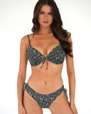 Piha Fleur Minuit Adjustable Side Pant - Black