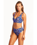 Sea Level Carnivale Cross Front Multifit Bra - Cobalt