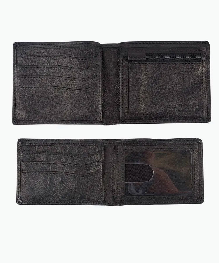 Rip Curl K-Roo RFID 2 In 1 Leather Wallet - Black