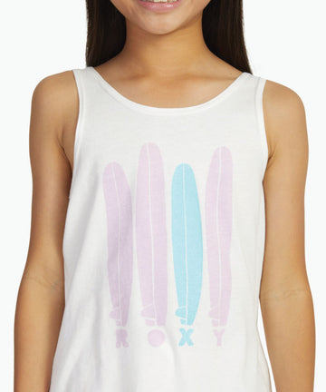 Roxy Following The Sun Girls Relaxed Vest Top - Snow White
