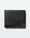 Volcom Single Stone Leather Wallet - Black