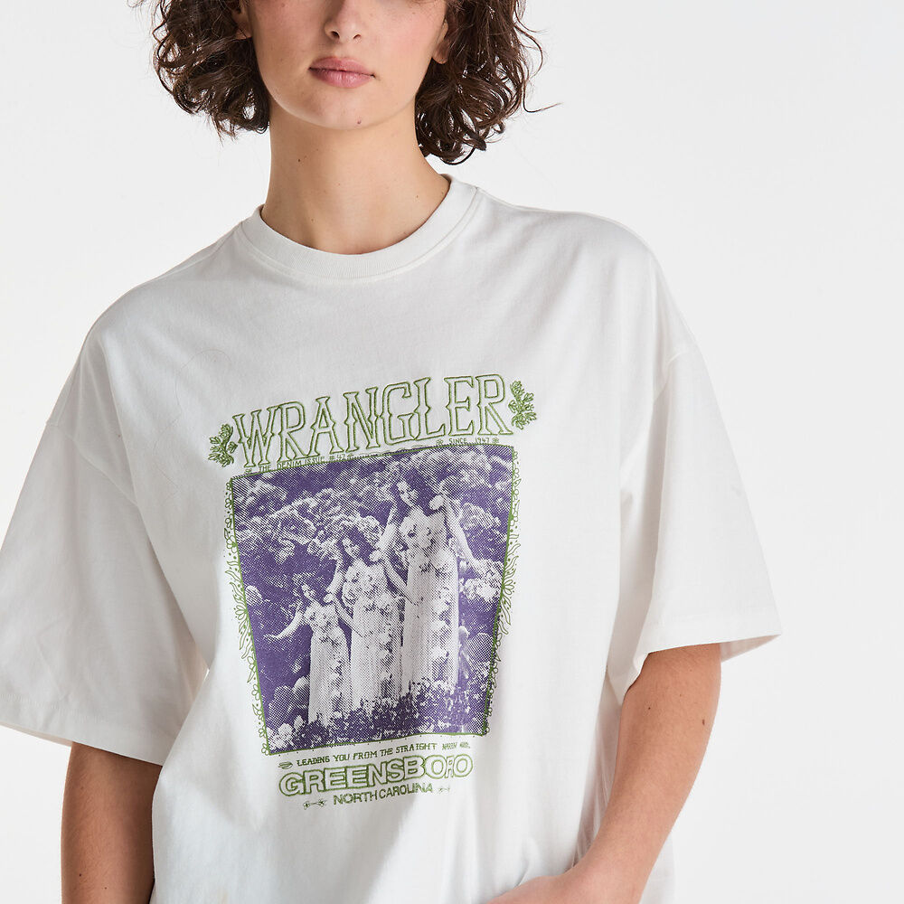 Wrangler Roses Forever Boxed Tee - Vintage White