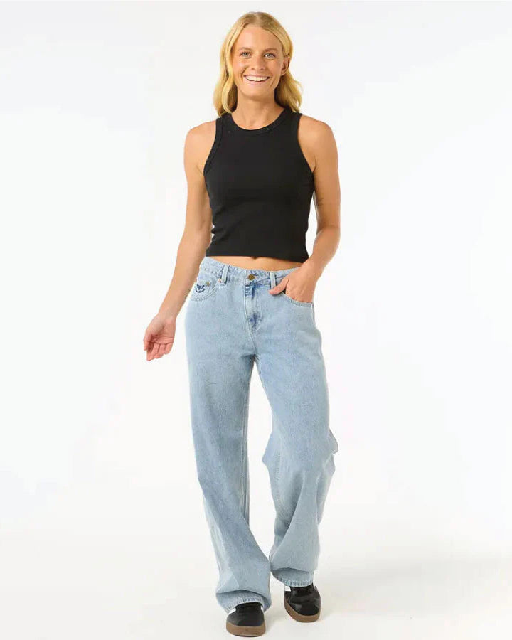 Rip Curl Aggie Relaxed Jeans - Vintage Blue