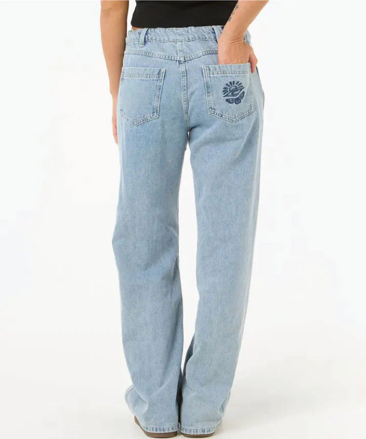 Rip Curl Aggie Relaxed Jeans - Vintage Blue