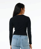 Rip Curl Classic Ribbed L/S Tee - Black