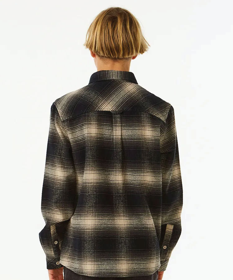 Rip Curl Count Flannel Boys Shirt - Taupe