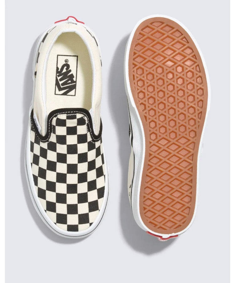 Vans Kids Checkered Classic Slip-on Black/White Shoes