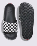Vans La Costa Checkerboard Slides - True White/Black