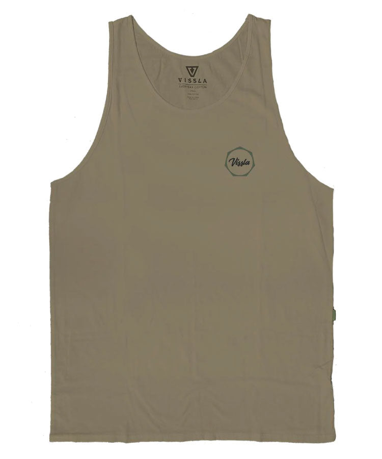 Vissla Work Day Organic Blend Tanker - Dark Earth