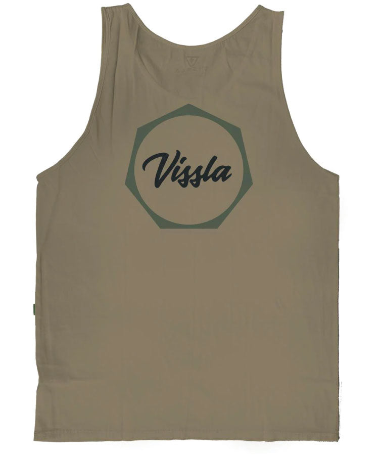 Vissla Work Day Organic Blend Tanker - Dark Earth
