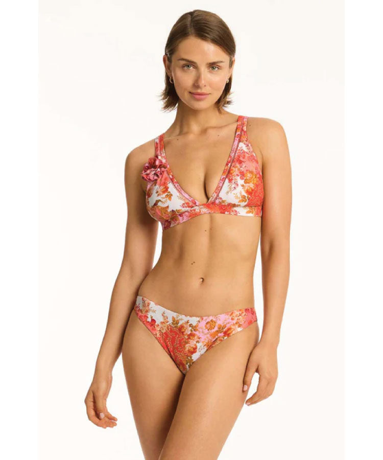 Sea Level Daisyfield Regular Cheeky Pant - Coral