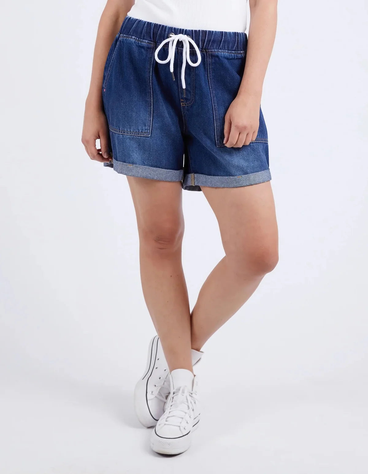 Elm Relaxed Denim Short - Dark Blue Wash