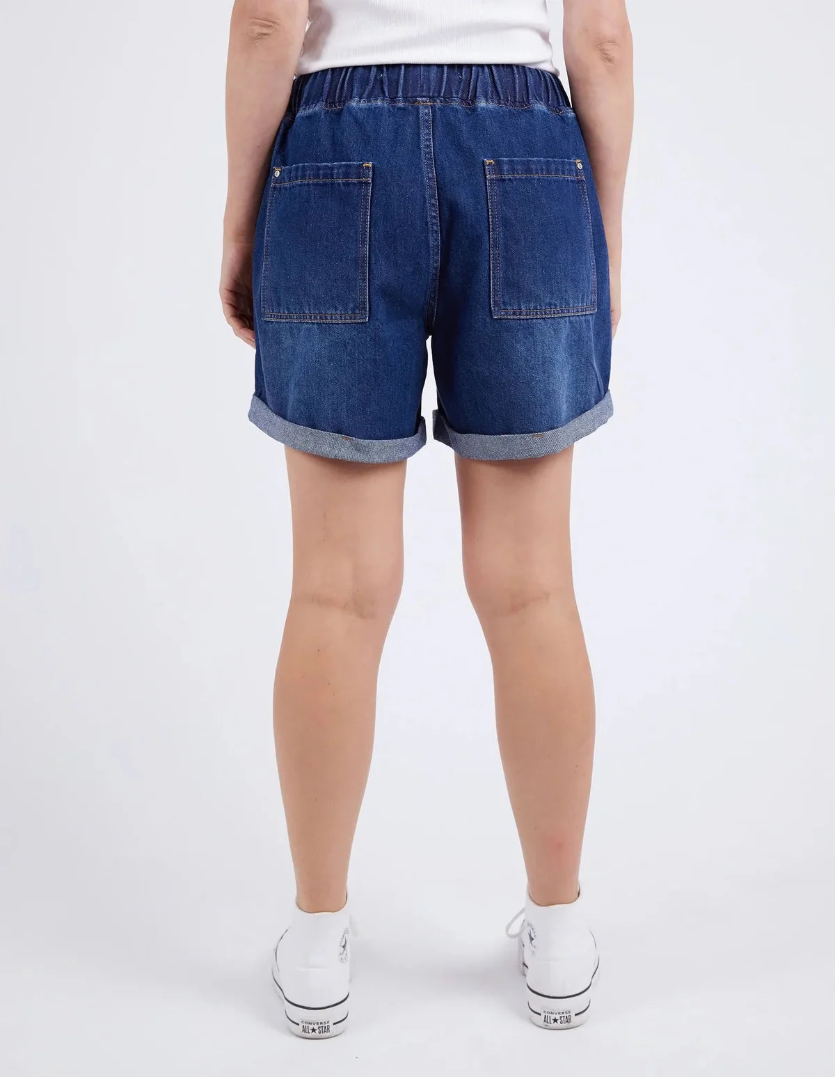Elm Relaxed Denim Short - Dark Blue Wash