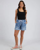 Elm Relaxed Denim Short - Mid Blue Wash
