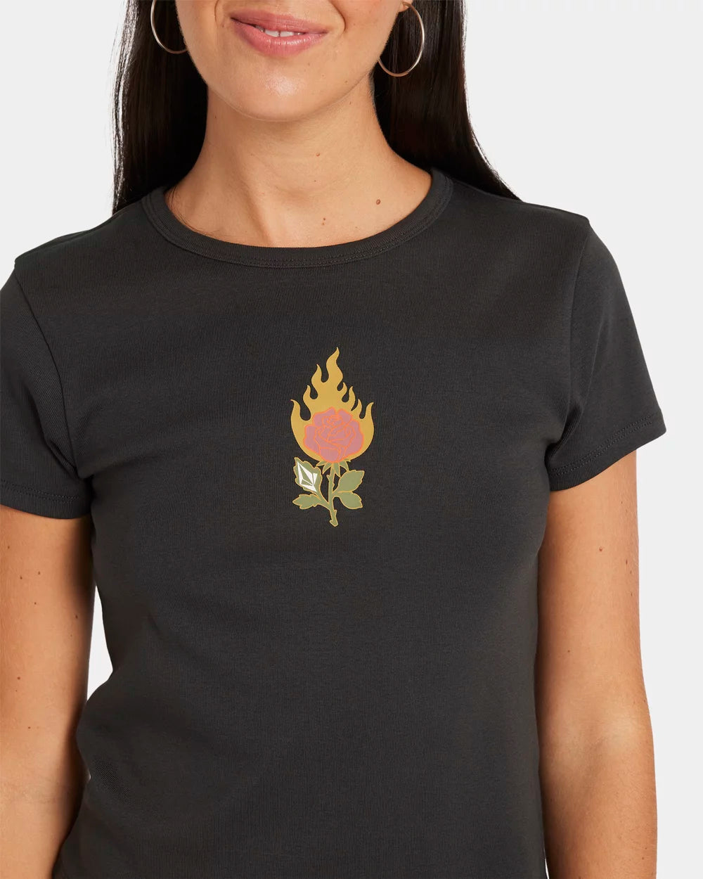 Volcom Have a Clue Womens Tee - Vintage Black