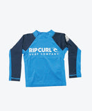 Rip Curl Shock UPF L/S Rash Vest - Boys (1-8 years) - Blue Gum