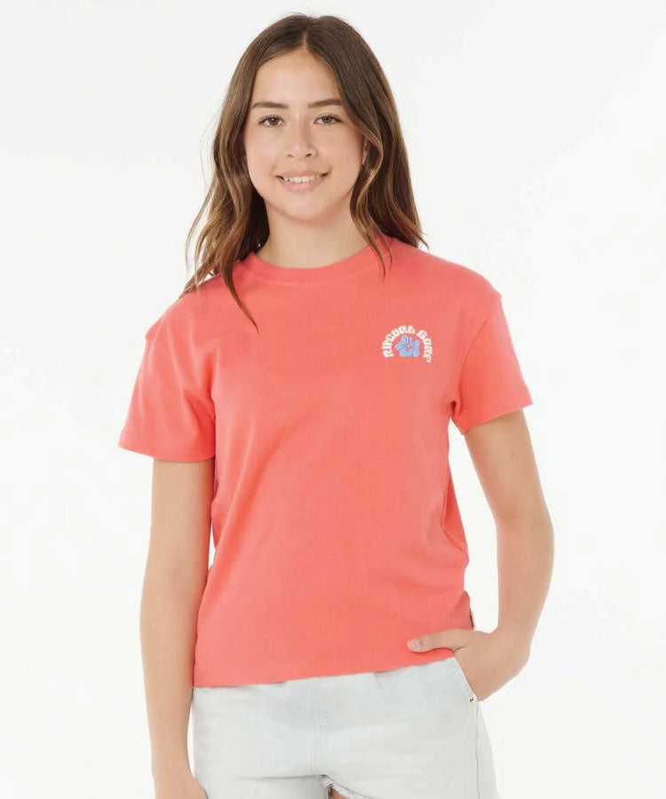 Rip Curl Girls Luxe Surf Standard Tee - Watermelon