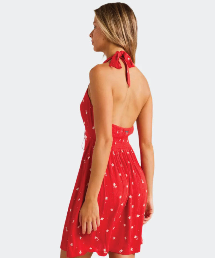 Billabong Darlin Halter Dress - Fiesta Red