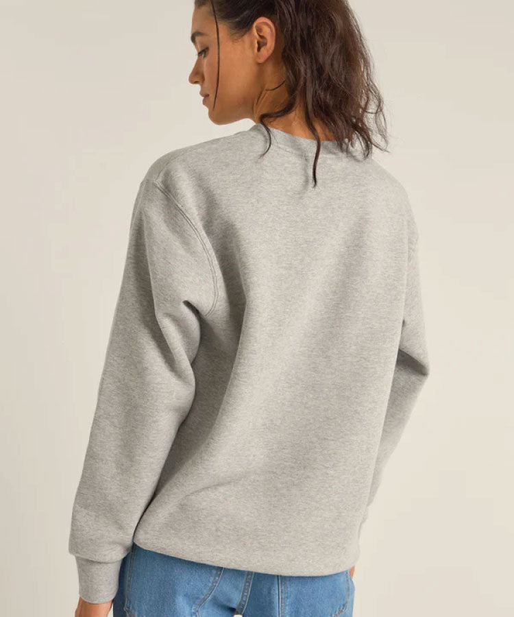 Rhythm Flagship Boyfriend Fleece Crew - Grey Heather