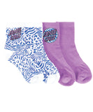 Santa Cruz Zebra Marble Dot Youth Socks - Multi 2Pk