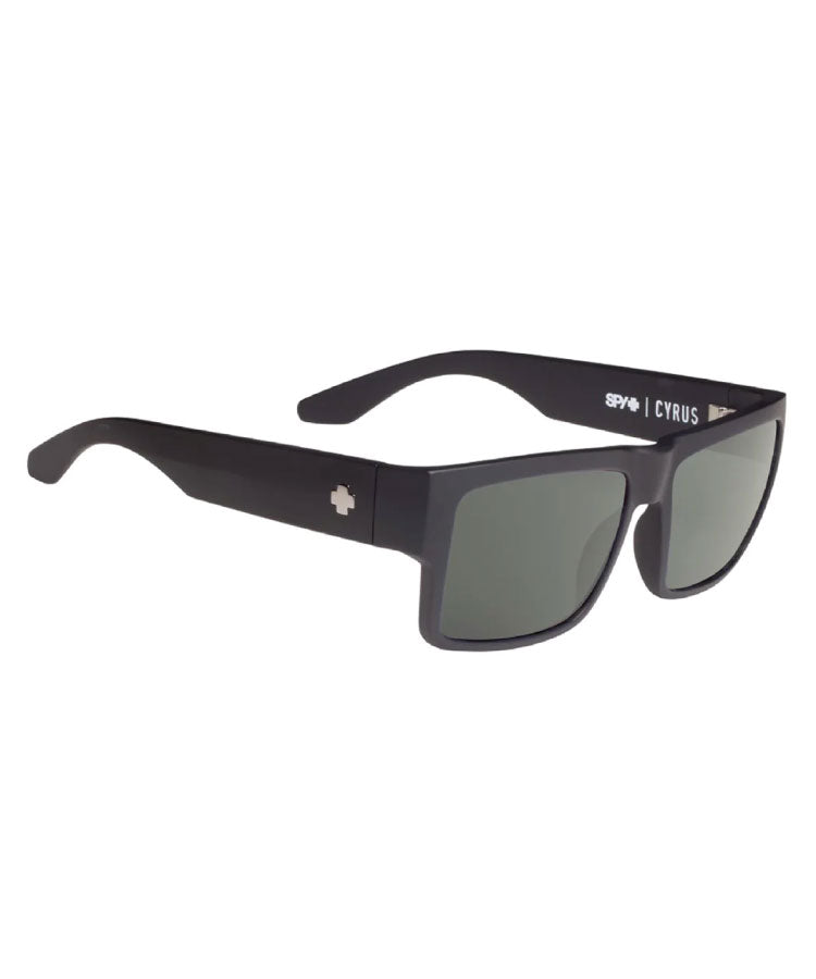 Spy Cyrus Black Happy Lens Grey Green Sunglasses