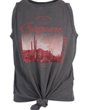 Eve Girl Desert Tie Tank - Charcoal
