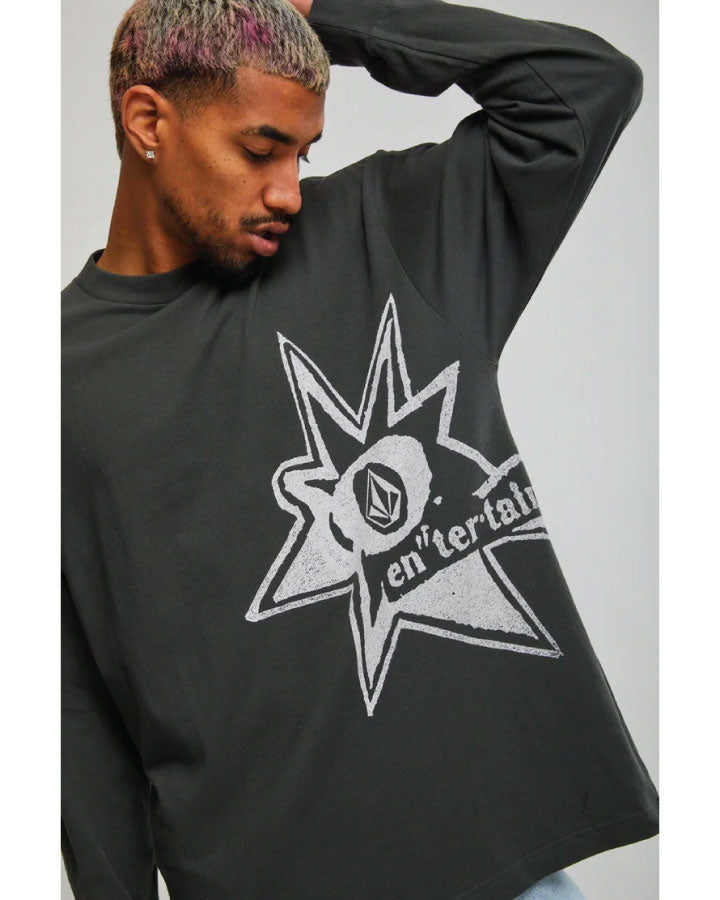 Volcom V Ent Stone Burst Long Sleeve Tee - Stealth
