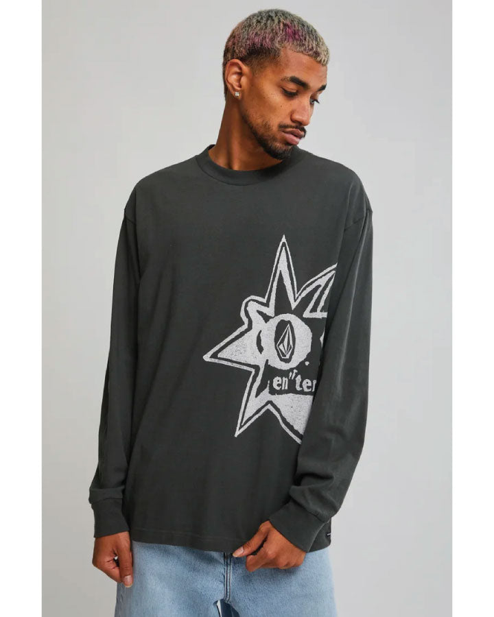 Volcom V Ent Stone Burst Long Sleeve Tee - Stealth