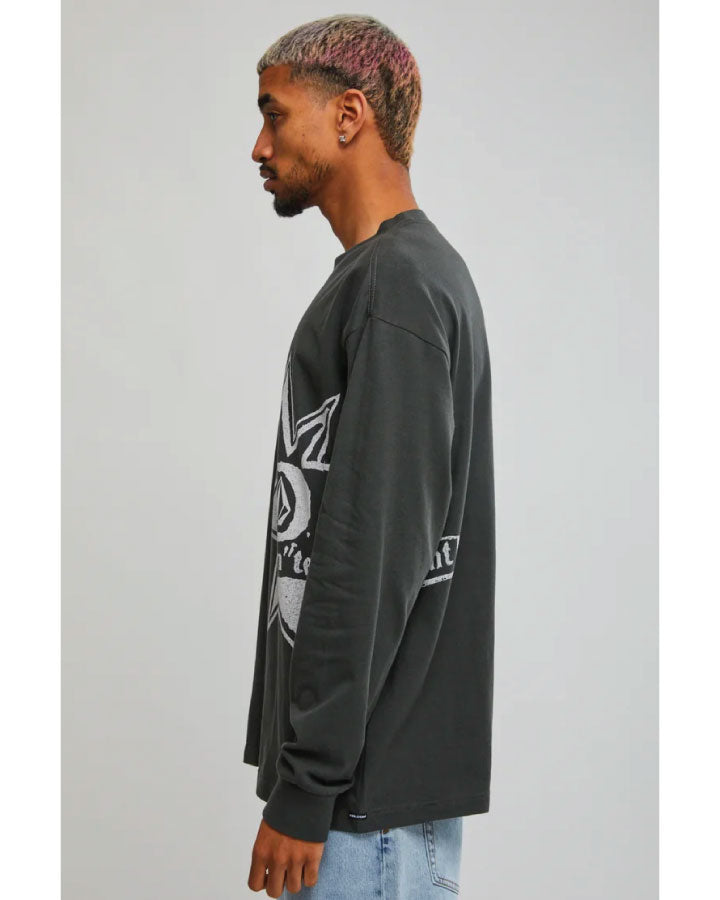 Volcom V Ent Stone Burst Long Sleeve Tee - Stealth