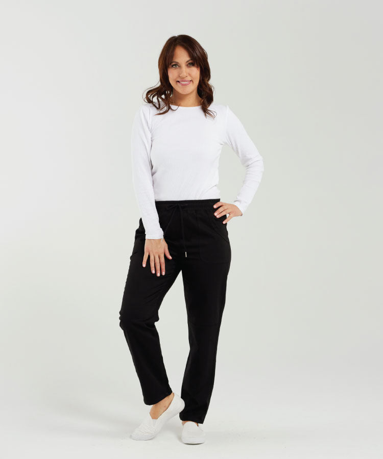 Zafina Vinyl Pant - Black