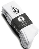 Volcom Full Stone Sock 9-12 3Pk - White