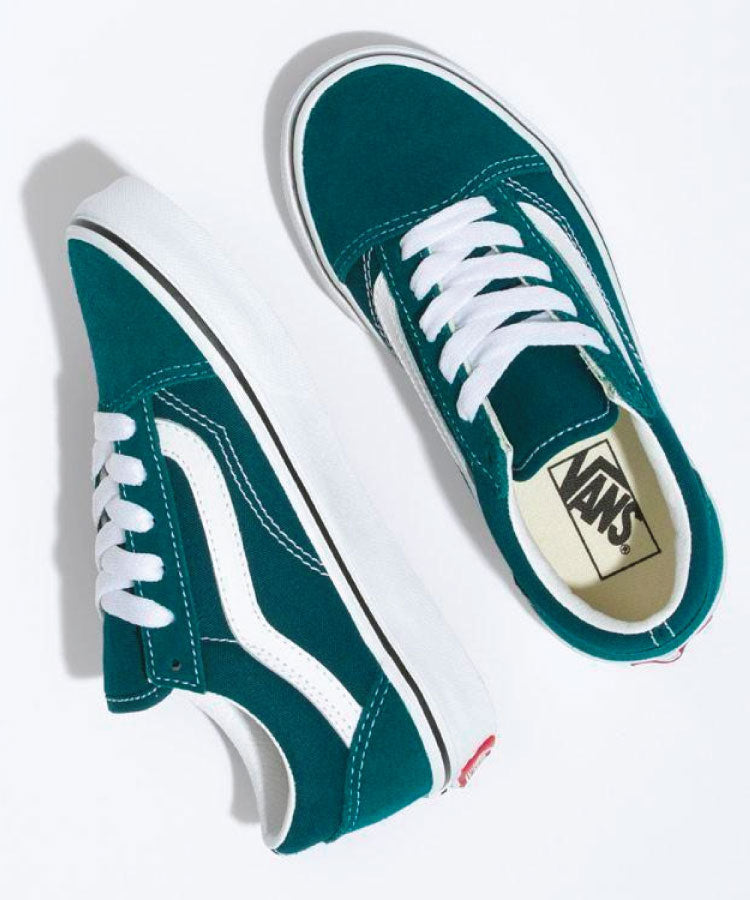 Vans Old Skool Color Theory Kids Shoe - Deep Teal